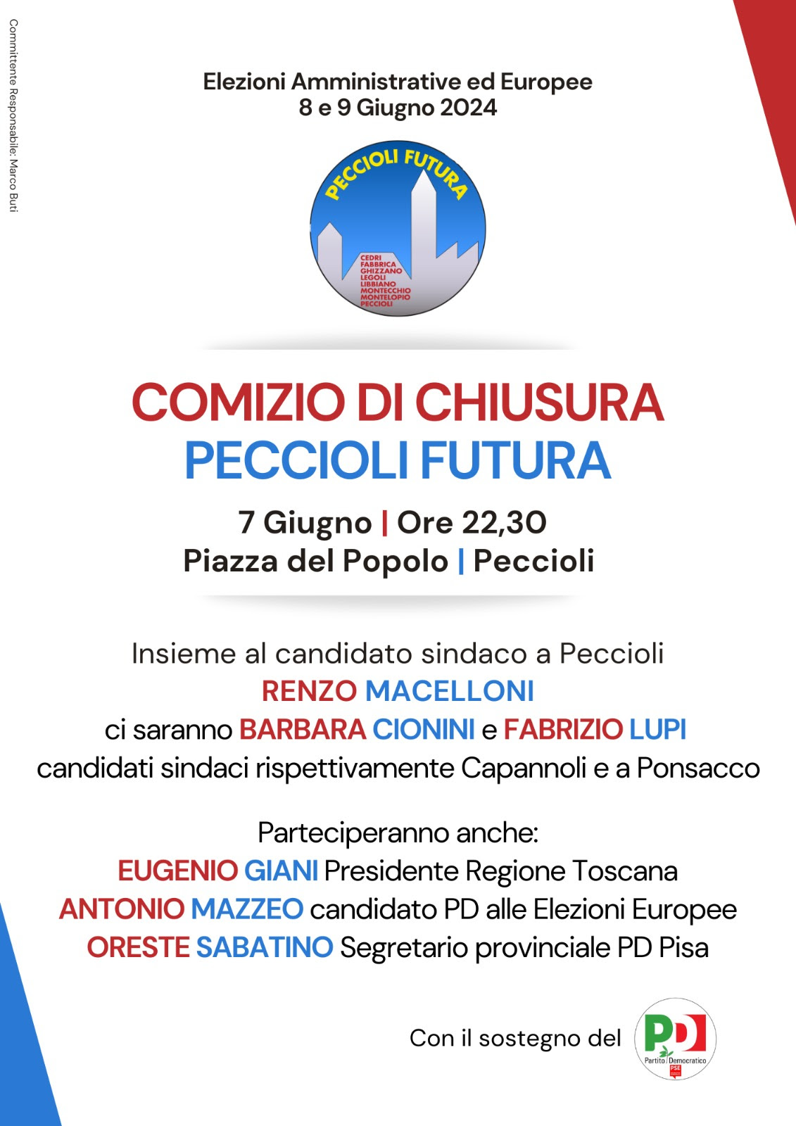 Comizio di chiusura – Peccioli futura